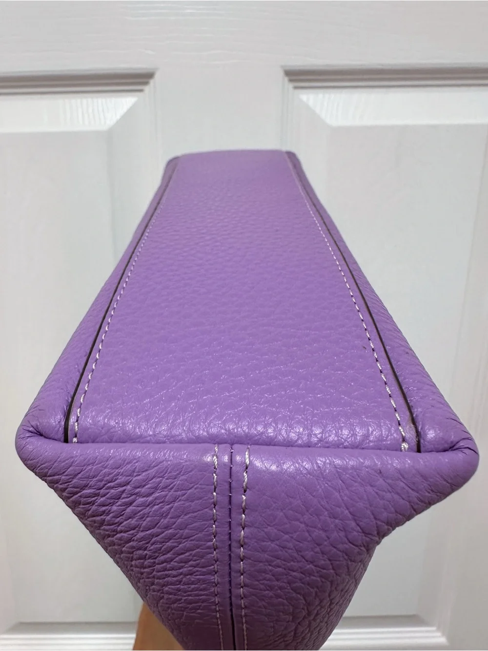 Coach Charlotte Shoulder Bag Iris Purple Pebbled Leather Chain Strap‎ NWT